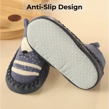 "Soft Step Baby Socks: Anti-Slip Sole for Happy Feet!"