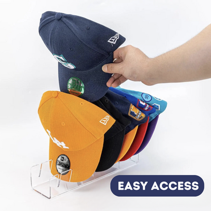 "CapClear 7-Slot Baseball Cap Organizer"