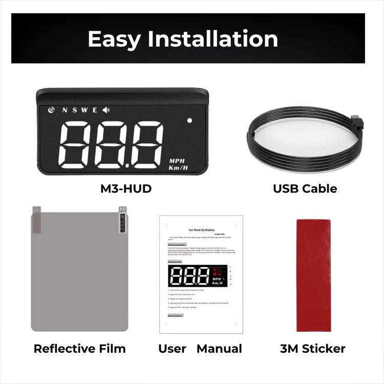 SPEEDY- Head-Up Display GPS Speedometer for All Cars