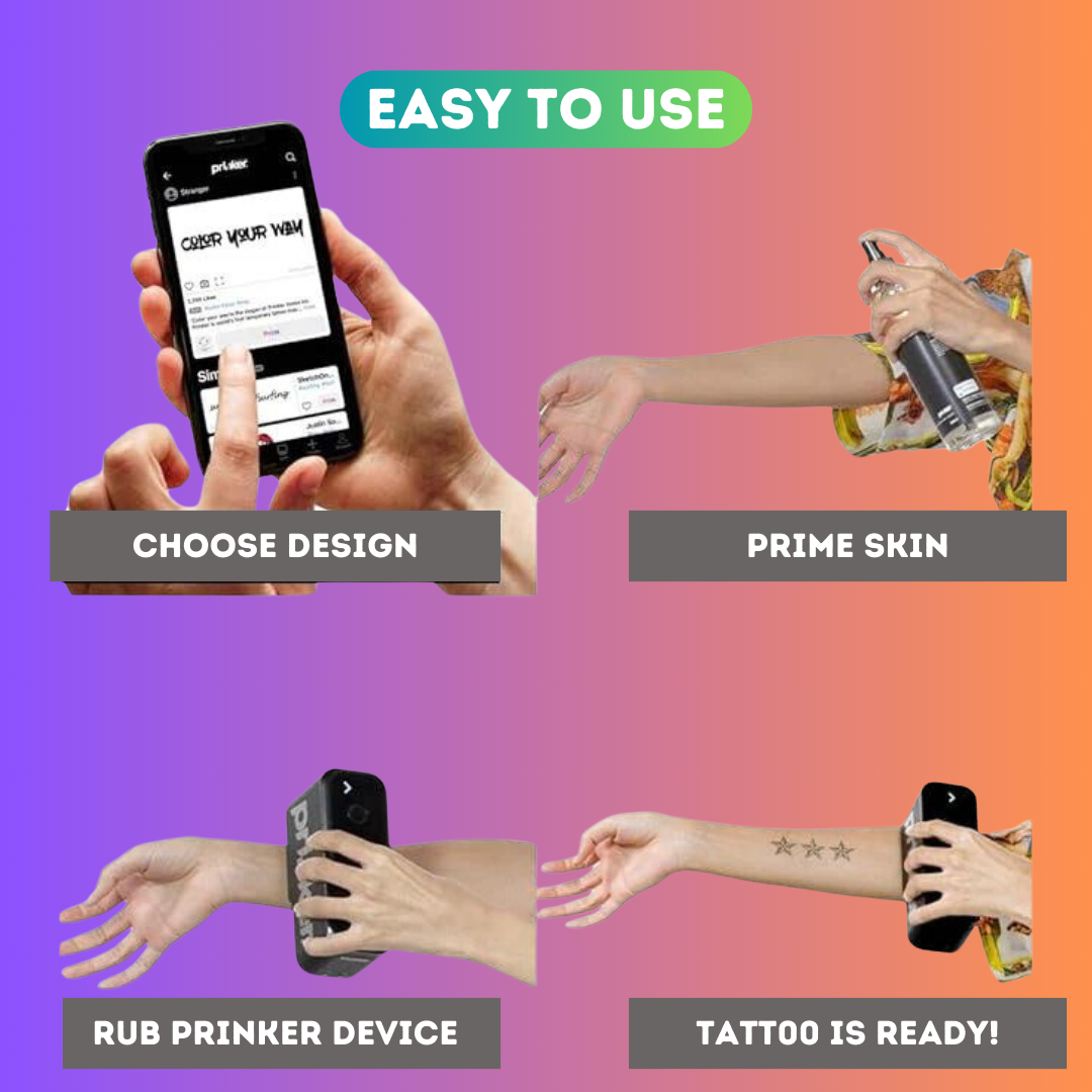 Ink Magic: Portable Thermal Tattoo Printer for Effortless Body Art!