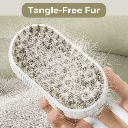 "SteamyGroom: 3-in-1 Pet Spa Brush!"