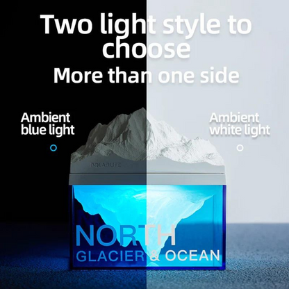 Glacier Glow: Aromatherapy Bluetooth Speaker & Night Light