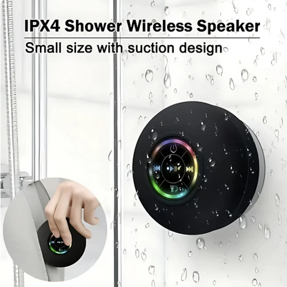 "Waterproof ShowerGlow Speaker"