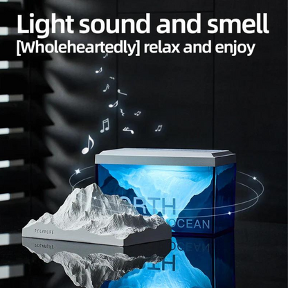 Glacier Glow: Aromatherapy Bluetooth Speaker & Night Light