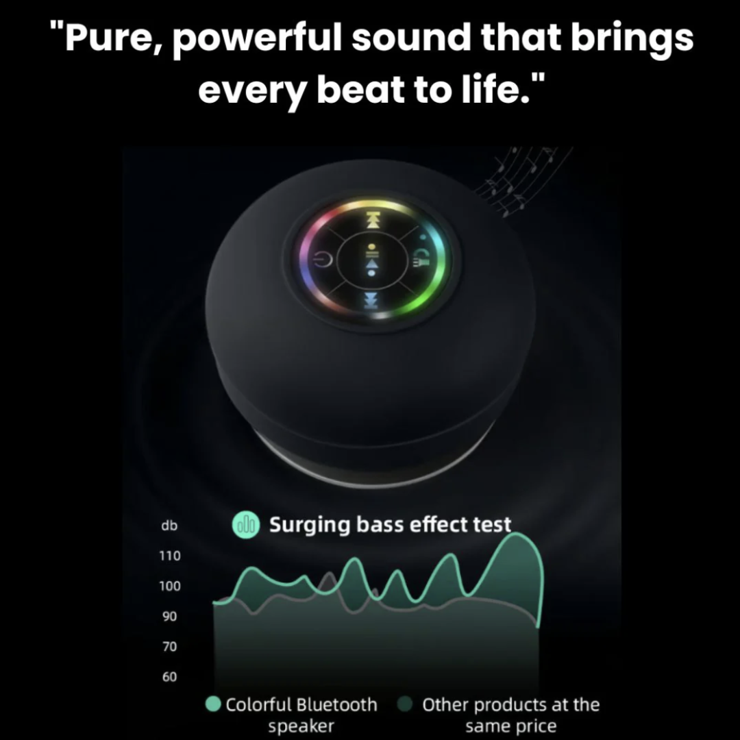 "Waterproof ShowerGlow Speaker"