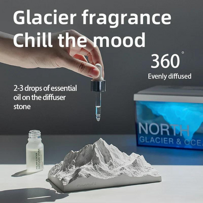 Glacier Glow: Aromatherapy Bluetooth Speaker & Night Light