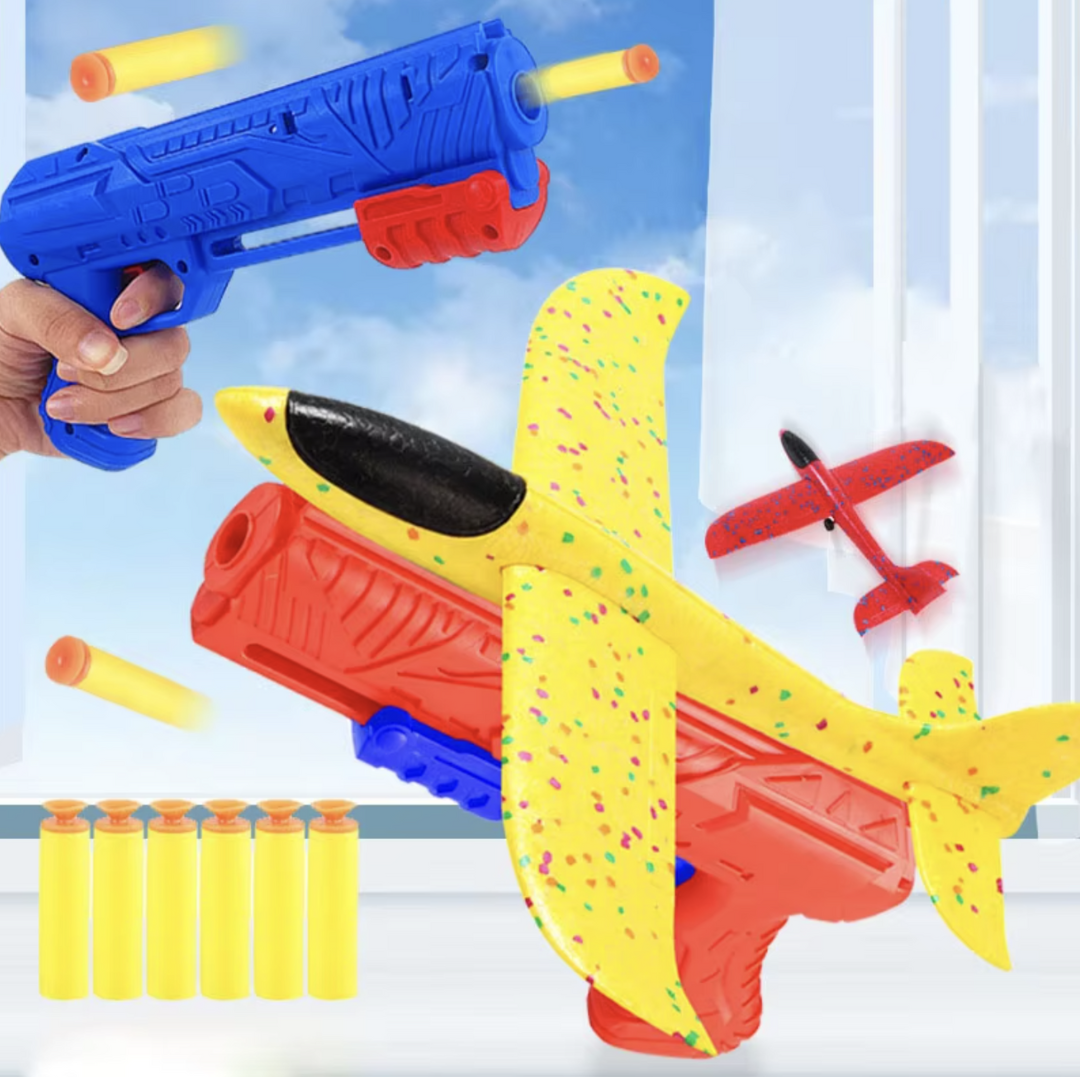 "Launch & Fly: 10M Foam Plane Glider Toy for Kids"